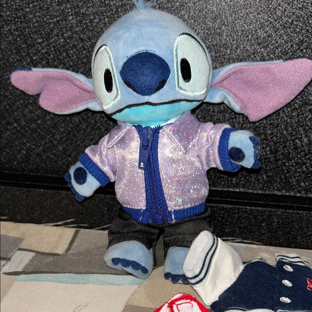 Disney Sparkly Blue and Purple Stitch Plush